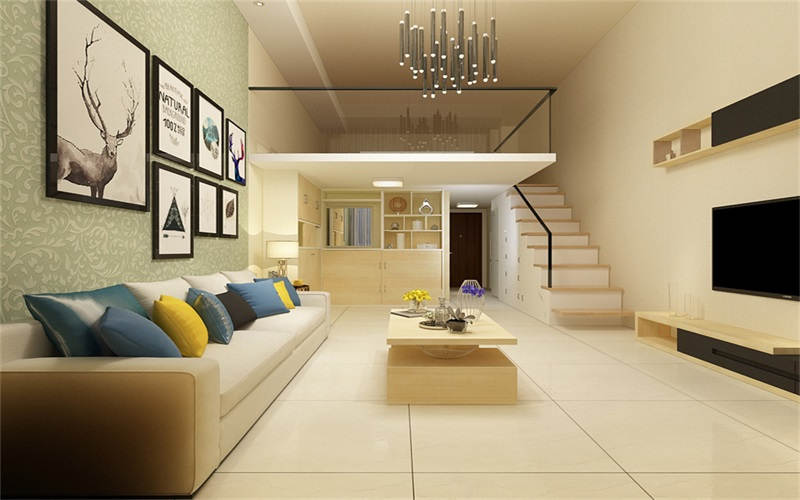 新房装修现代简约风格，59平米复式楼舒适大气！