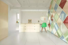 新房装修两室一厅，彩色玻璃正流行！